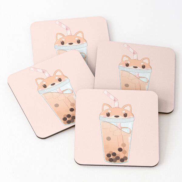 Item preview, Kawaii shiba boba tea designed and sold by milyahs-art.