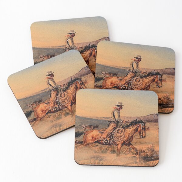 Item preview, “Riding Herd” Western Art by Edward Borein designed and sold by PatricianneK.