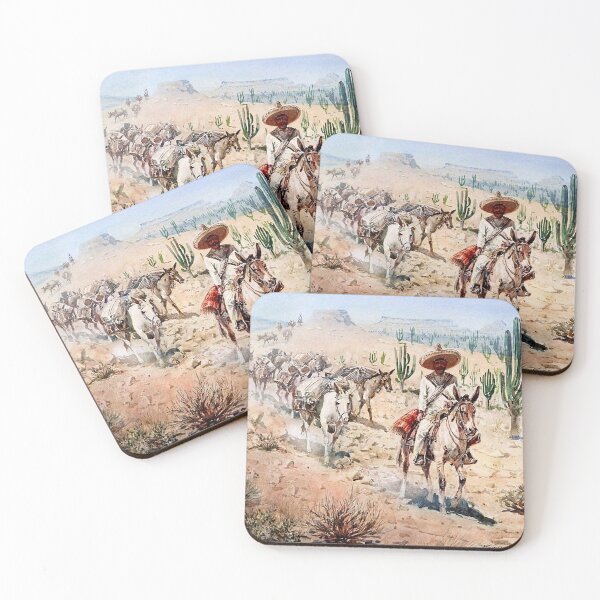 Item preview, “Vaquero Pack Train” by Edward Borein designed and sold by PatricianneK.
