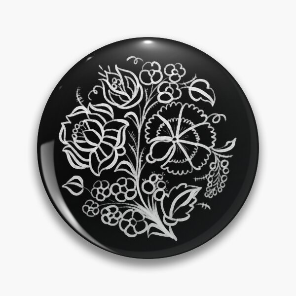 Item preview, White hungarian pattern with flowers designed and sold by Chino20.