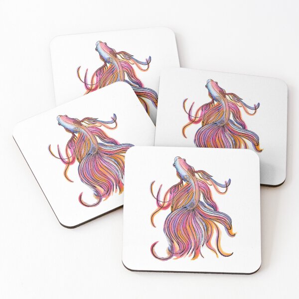 Item preview, Colorful koi goldfish watercolor designed and sold by Zela.