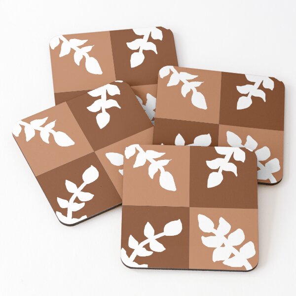 Item preview, White Leaves With 2 Shades of Brown designed and sold by DesignsByMuriel.