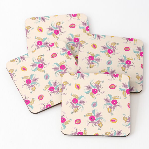 Item preview, Funny Floral Vulva Pattern designed and sold by okpinsArtDesign.