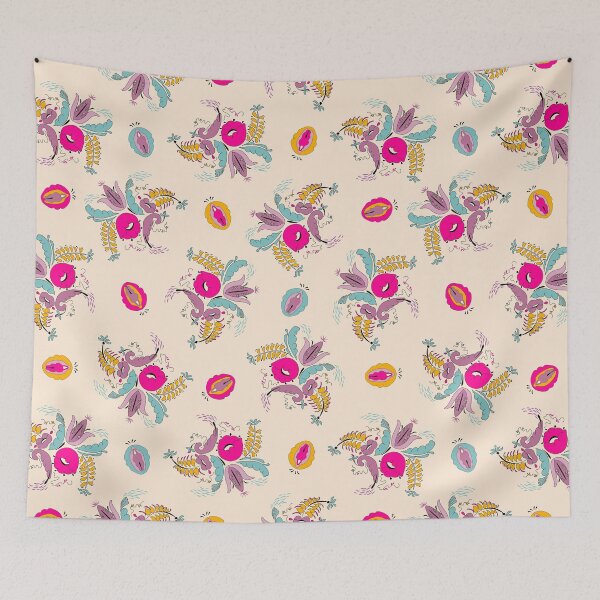 Item preview, Funny Floral Vulva Pattern designed and sold by okpinsArtDesign.