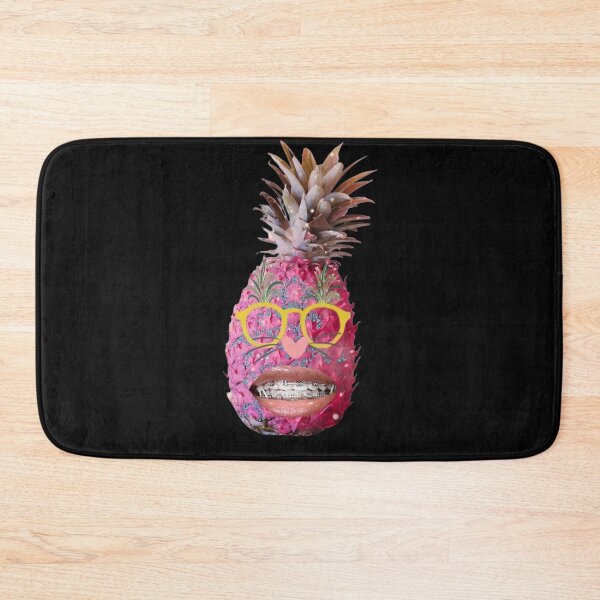 Item preview, Silly Pink Pineapple with Yellow Glasses and Braces designed and sold by GeoTeasters.