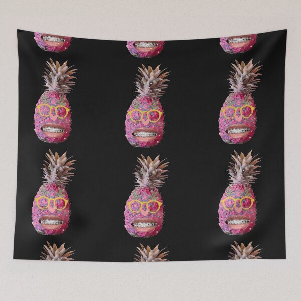 Item preview, Silly Pink Pineapple with Yellow Glasses and Braces designed and sold by GeoTeasters.