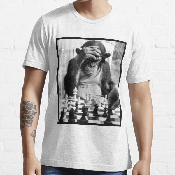 Funny Chess Monkey checkmate king chessboard 3d chess pawn room smart  monkey genius iq game night board game chimpanzees gorilla ape funny chimp   Art Board Print for Sale by weird83