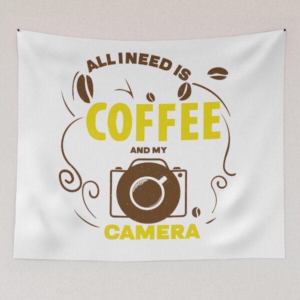 Item preview, All I Need Is Coffee And My Camera Premium T-Shirt designed and sold by Artezia.