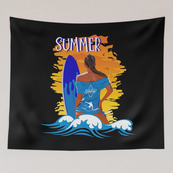Item preview, Summer surfer female surfer designed and sold by GaryDobson.