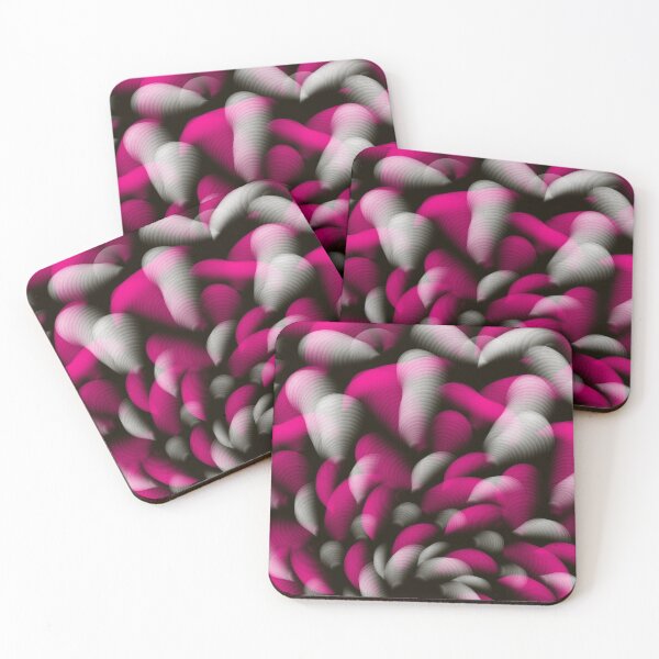Item preview, Mesmerising Pink and white repetitive circles  designed and sold by MsArtyCrafts.