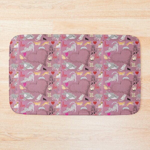 Item preview, Cats Love Meow in Pink designed and sold by Mamta Thakkar.
