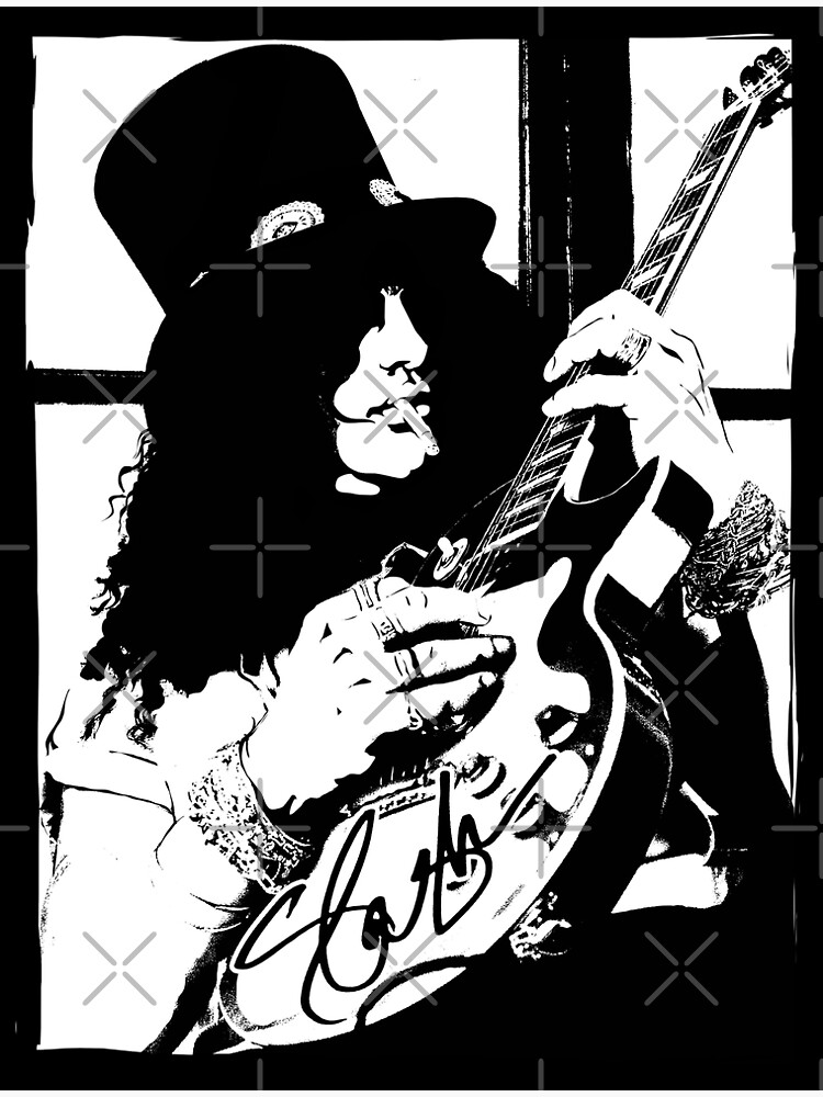 Legendary Rock Band Member a.k.a Guitar GOD Black Ink Media Poster