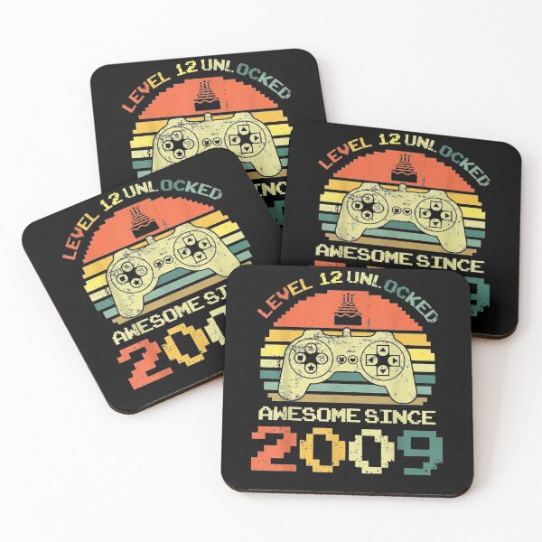 Item preview, Level 12 Unlocked Awesome Since 2009 Birthday Gamer 8bit  designed and sold by sheilase.