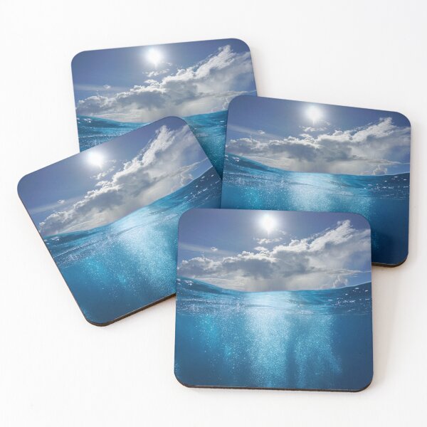 Item preview, Seascape air bubbles underwater sea and sunny blue sky with cloud designed and sold by Seaphotoart.
