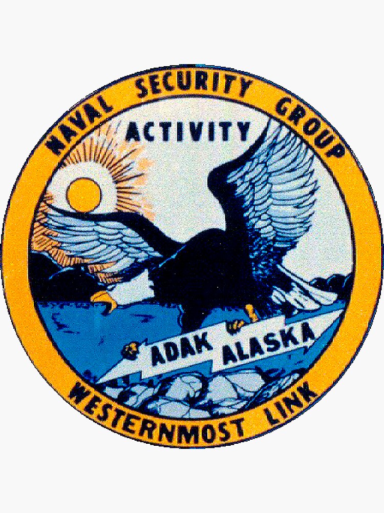 "NAVAL SECURITY GROUP ACTIVITY, ADAK, ALASKA" Sticker for Sale by