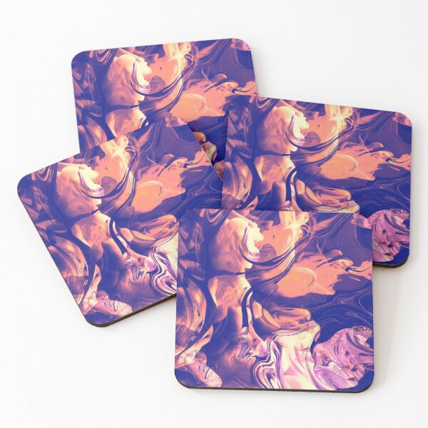Item preview, “When Doves Cry” abstract, colored collage of underwater worlds and wave forms in purple, pink and violet designed and sold by N-o-r-d-l-y-s.