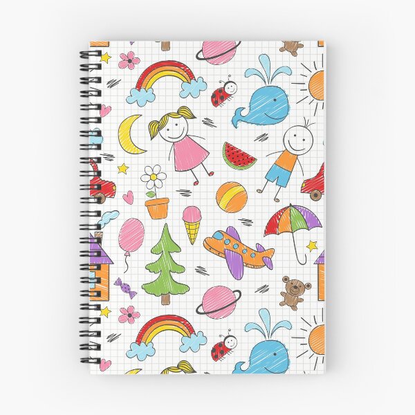 Item preview, Colorful Kids Drawing Pattern designed and sold by PatternTale.