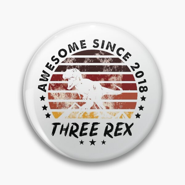 Item preview, Awesome Since 2018 Three Rex designed and sold by mdnrsakib.