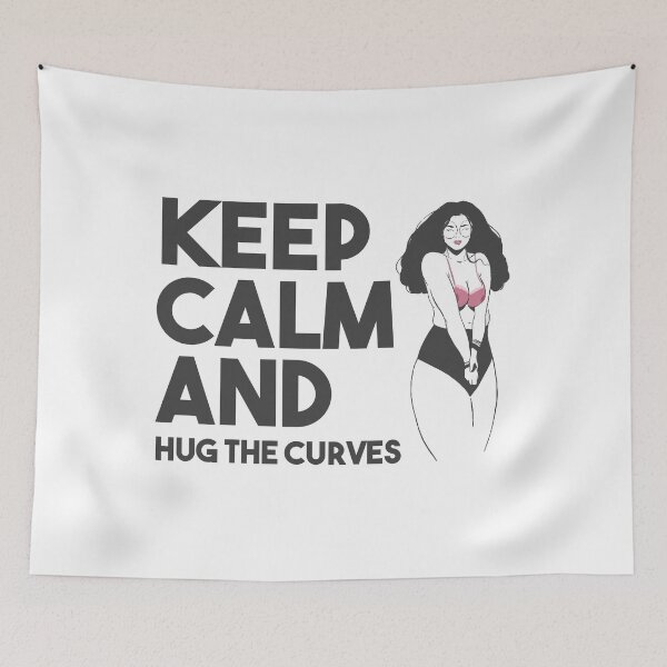Item preview, Keep Calm And Hug The Curves designed and sold by BigGirlsareSexy.