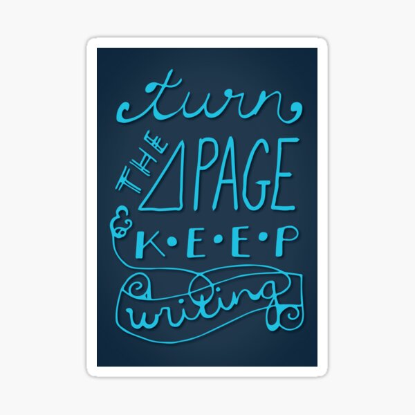 Turn the Page Sticker