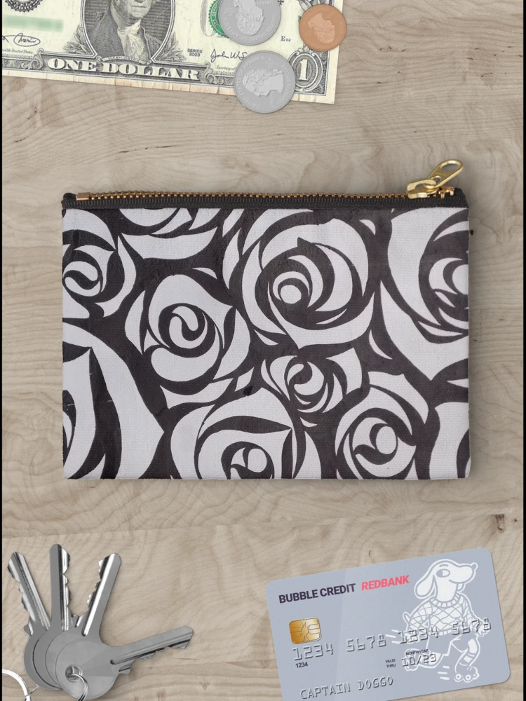Thumbnail 3 of 4, Zipper Pouch, Hypnotic Roses designed and sold by RissaDD.