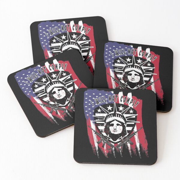 Item preview, I Will Not Comply Vintage American Flag Statue Of Liberty  designed and sold by sheilase.