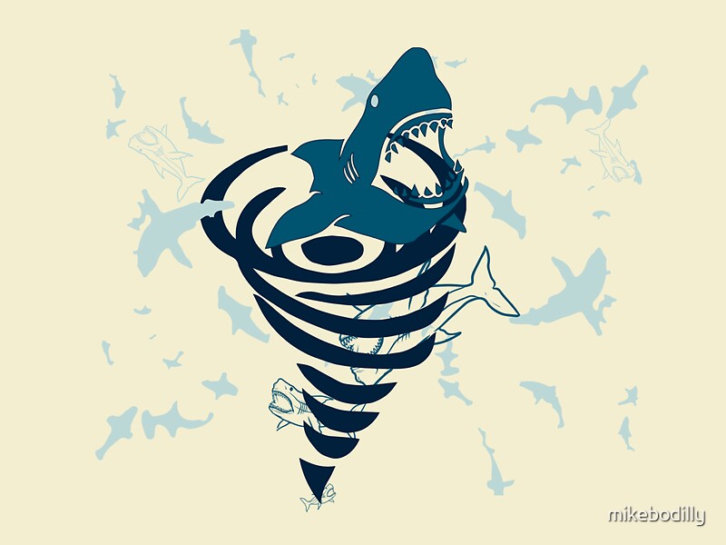 "Sharknado" Stickers by mikebodilly Redbubble