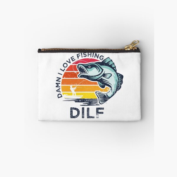 Item preview, DILF Damn I Love Fishing Retro Vintage Fishing Gift designed and sold by sbk-designer.