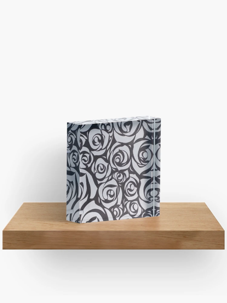Thumbnail 2 of 5, Acrylic Block, Hypnotic Roses designed and sold by RissaDD.