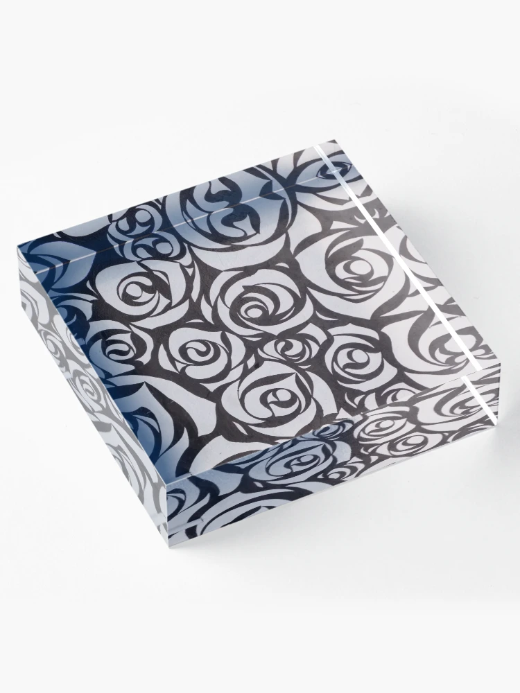 Thumbnail 4 of 5, Acrylic Block, Hypnotic Roses designed and sold by RissaDD.