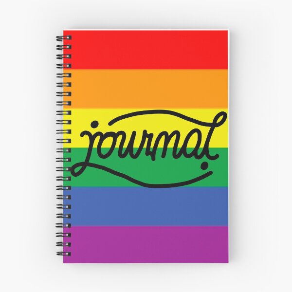 Item preview, Journal pride flag ambigram designed and sold by Thatgaybrand.