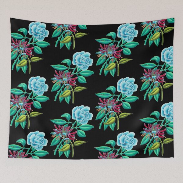 Item preview, Rose and Honeysuckle June Birth Month designed and sold by HeatherNafeArt.