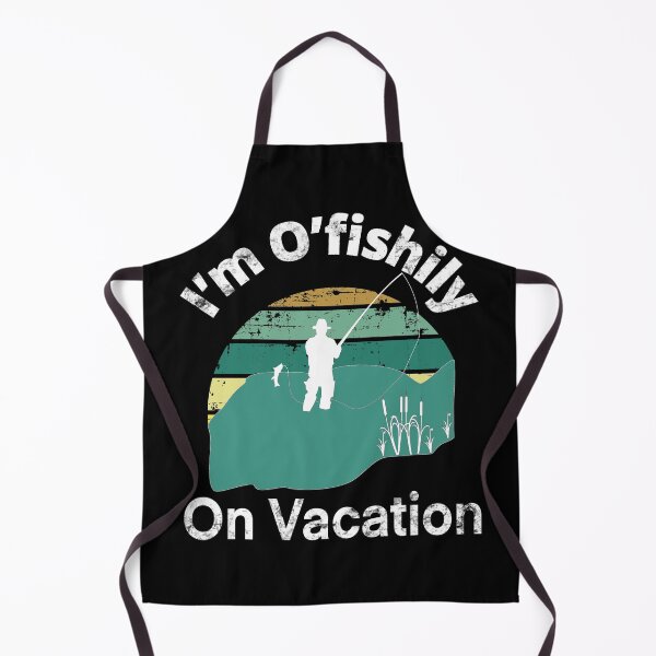 Item preview, I’m O’fishily On Vacation Funny Pun Design with Retro Distressed Vintage Sunset designed and sold by PrettyLittlePic.