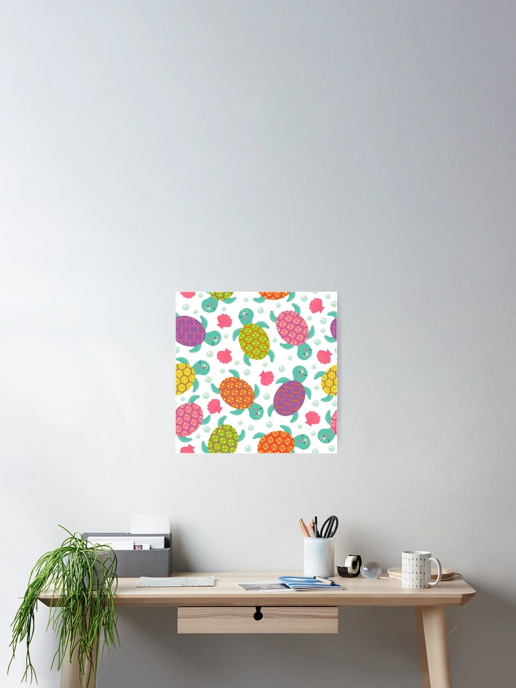 Thumbnail 2 of 3, Poster, Cute Sea Turtle designed and sold by PatternTale.