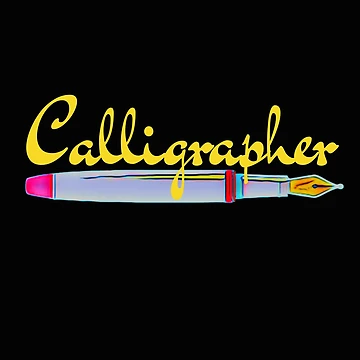Artwork thumbnail, Calligrapher Yellow by DesignsofNote