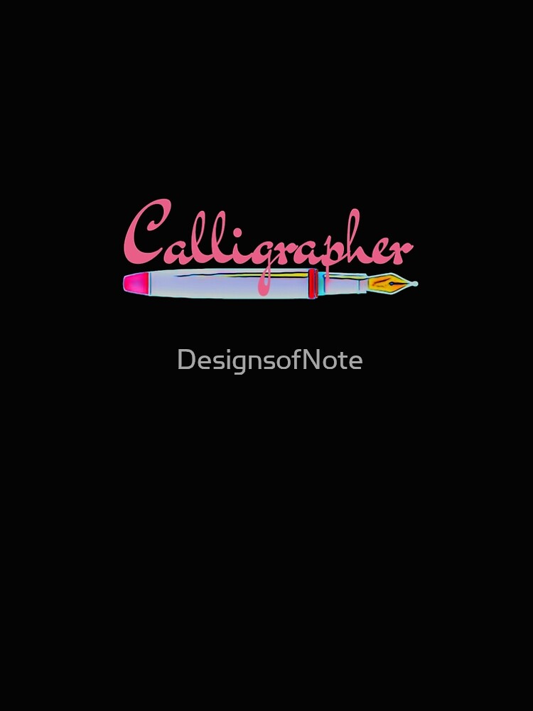 Thumbnail 5 of 5, A-Line Dress, Calligrapher Pink designed and sold by DesignsofNote.