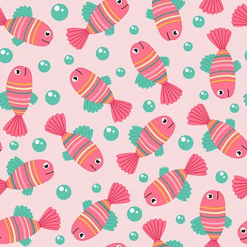 Artwork thumbnail, Fish Pattern by PatternTale