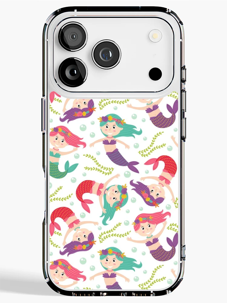 Thumbnail 1 of 5, iPhone Case, Cute Mermaid Pattern designed and sold by PatternTale.