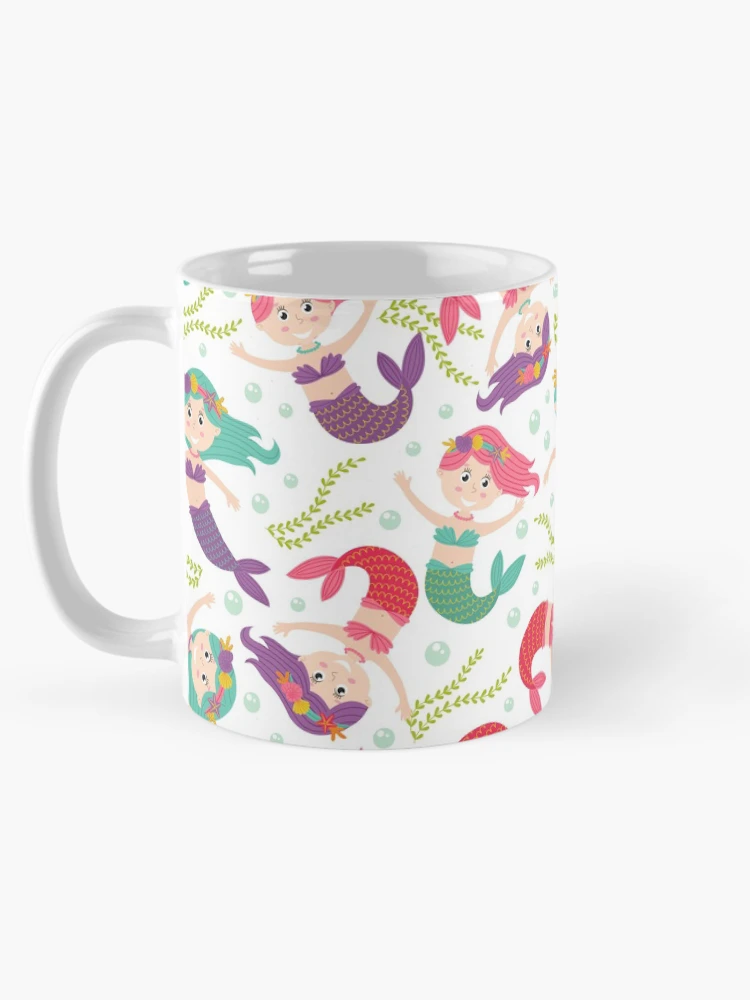 Thumbnail 5 of 6, Coffee Mug, Cute Mermaid Pattern designed and sold by PatternTale.