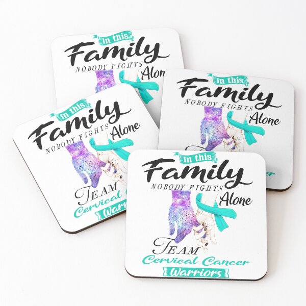 Item preview, In This Family No One Fights Alone Team Cervical Cancer Warrior designed and sold by deputylove.