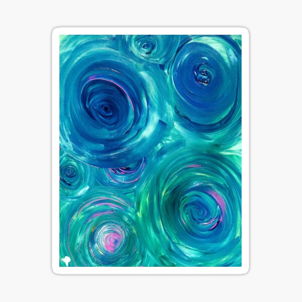 Blue Green Trance Sticker