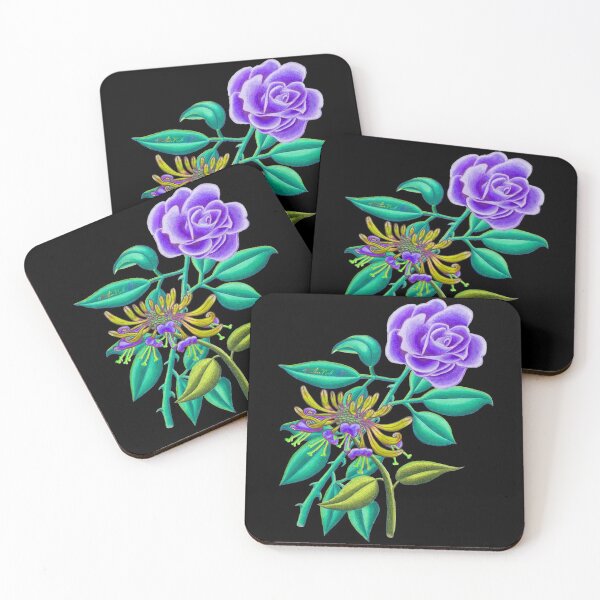 Item preview, Violet Rose and Honeysuckle June Birth Month designed and sold by HeatherNafeArt.