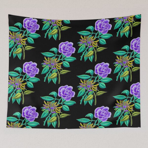 Item preview, Violet Rose and Honeysuckle June Birth Month designed and sold by HeatherNafeArt.