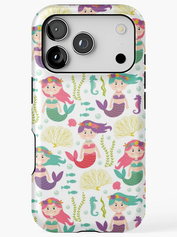 Thumbnail 1 of 4, iPhone Case, Cute Pattern Mermaid designed and sold by PatternTale.