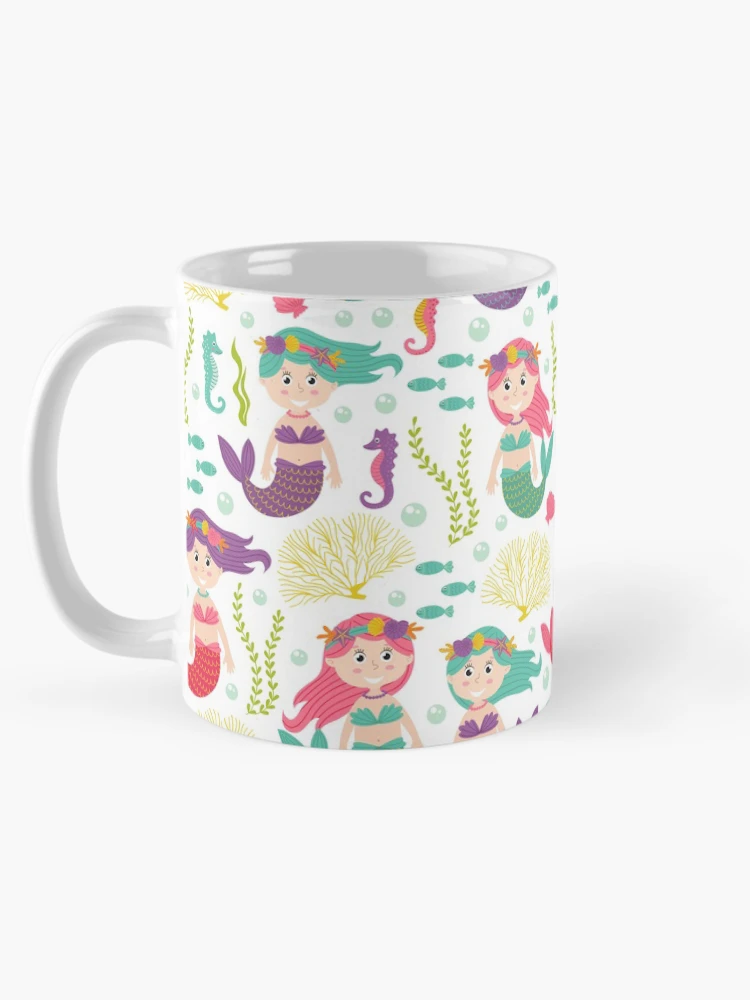 Thumbnail 5 of 6, Coffee Mug, Cute Pattern Mermaid designed and sold by PatternTale.