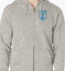 Ingress Resistance Logo over left Breast - Blue Zipped Hoodie