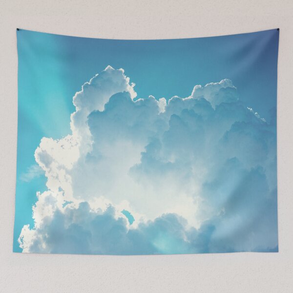 Item preview, Beautiful Fluffy White Clouds Romantic Blue Sky designed and sold by PinkRainbow.