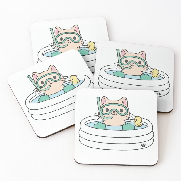 Item preview, Snorkeling Summer Kawaii Kitty designed and sold by WilmasIsland.