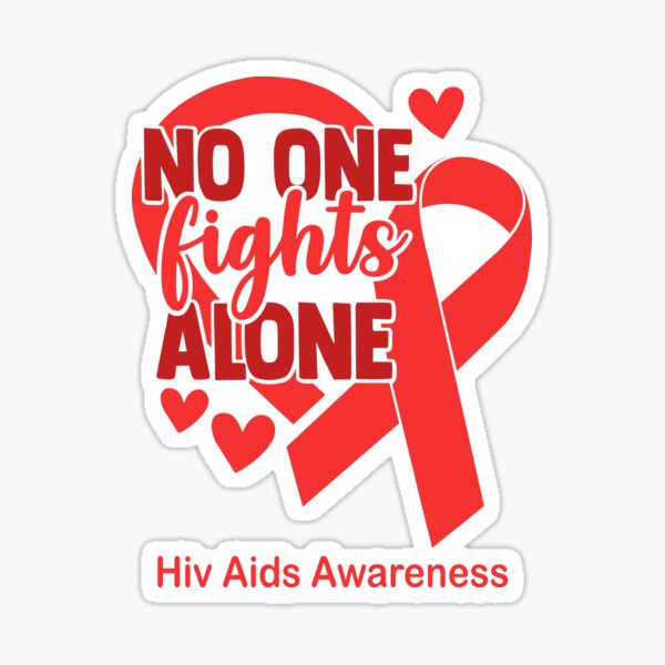 Item preview, No One Fight Alone Hiv Aids Awareness designed and sold by Sabfit.