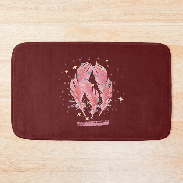 Item preview, Feathers Art Pink Color Design with Sparkle designed and sold by mimiscreativity.